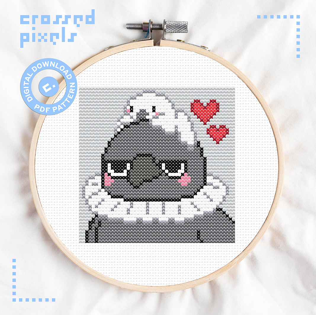 Pixel Art Cross Stitch Pattern of Love and Deeps Space Mephisto