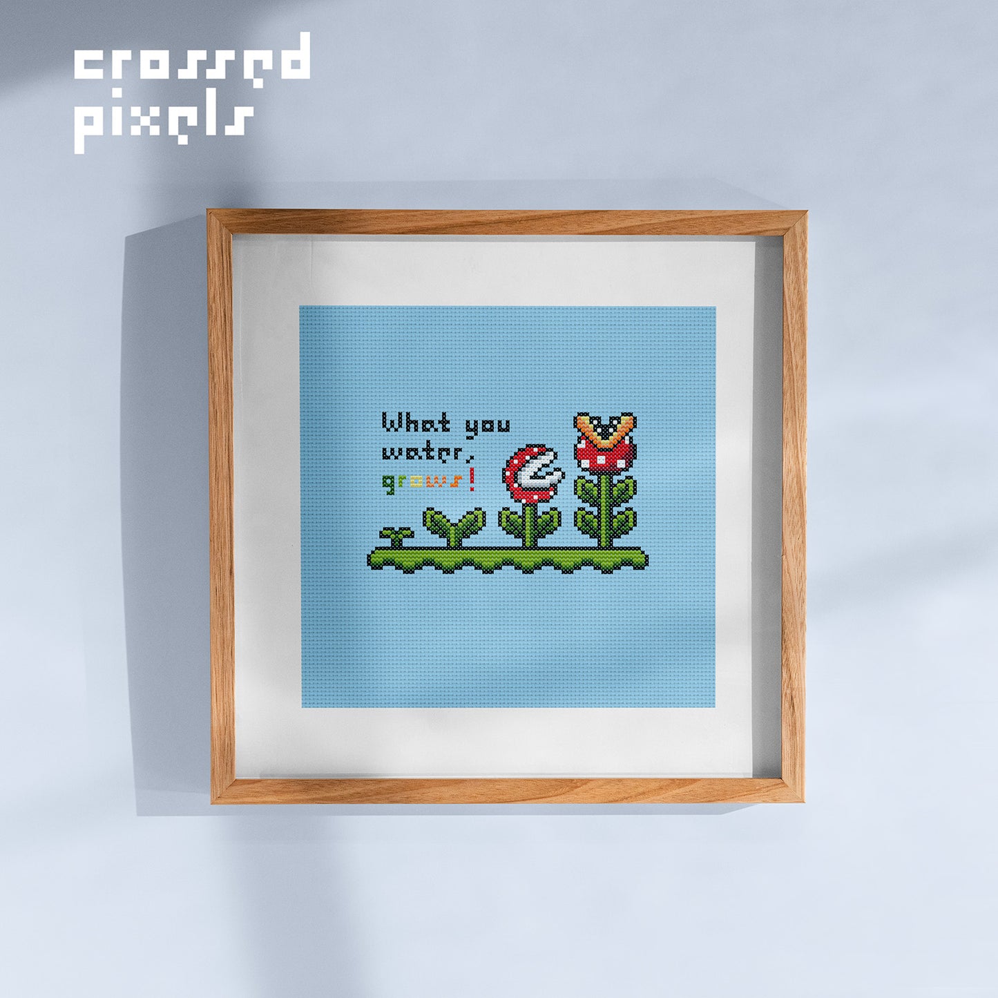 Pixel Art Cross Stitch Pattern Super Mario Piranha