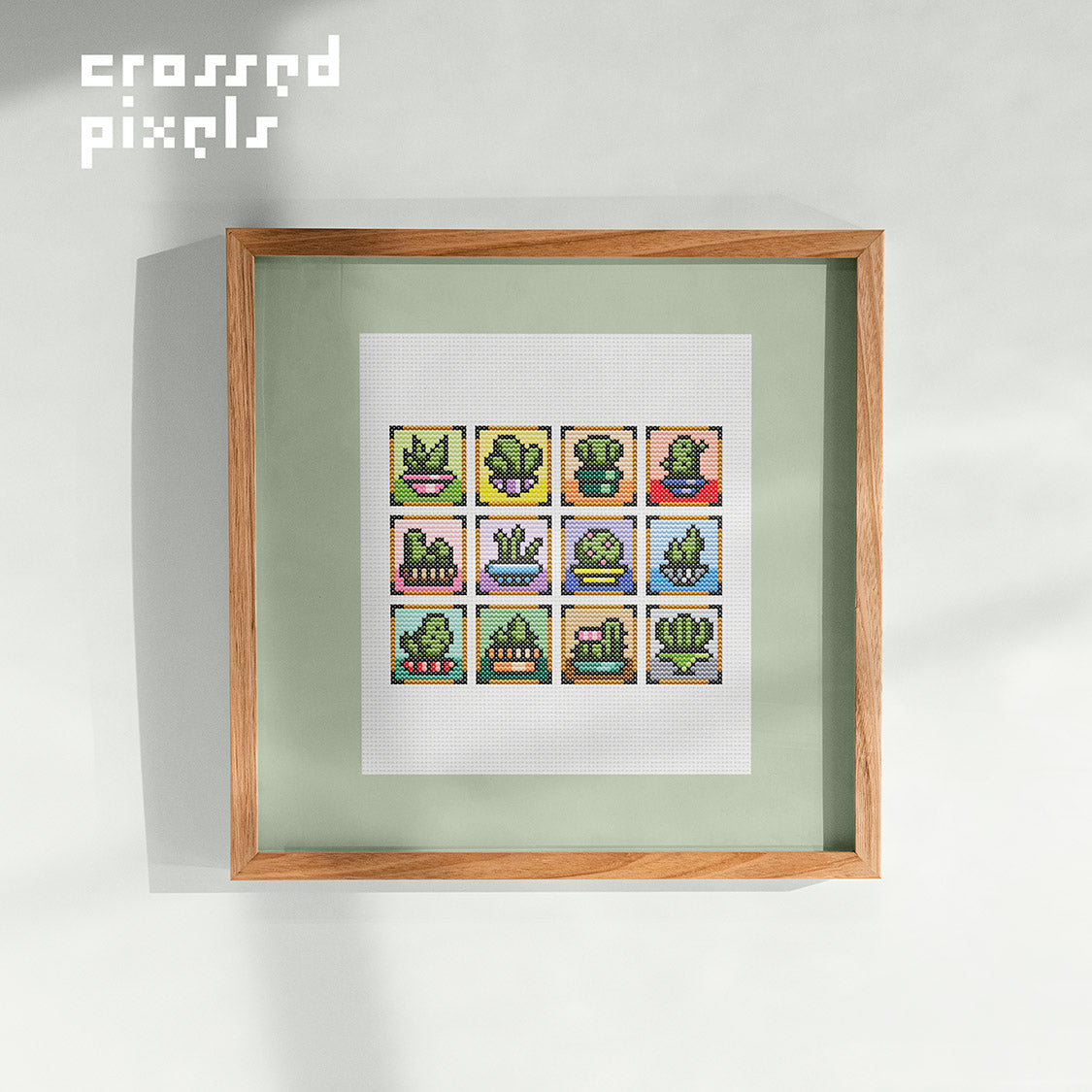 Pixel Art Cross Stitch Pattern Kawaii Succulent Plant Gallery