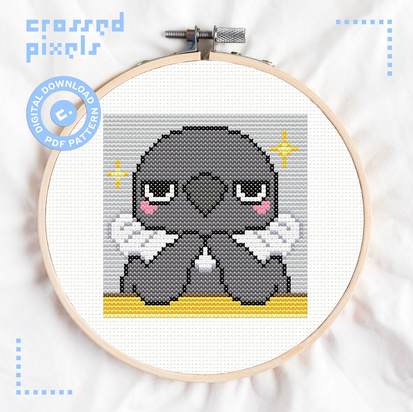 Pixel Art Cross Stitch Pattern of Love and Deeps Space Mephisto