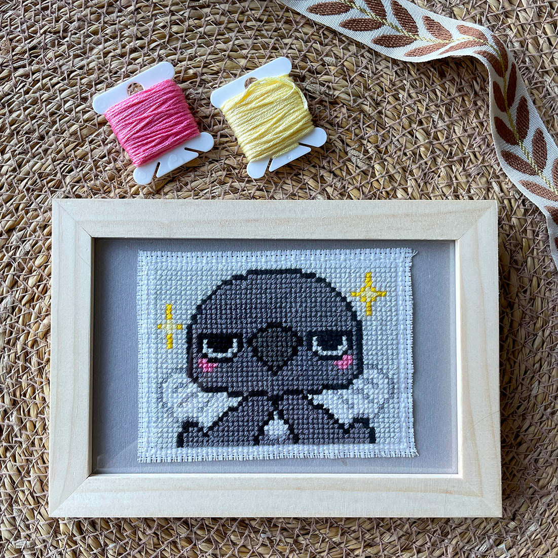 Pixel Art Cross Stitch Pattern of Love and Deeps Space Mephisto
