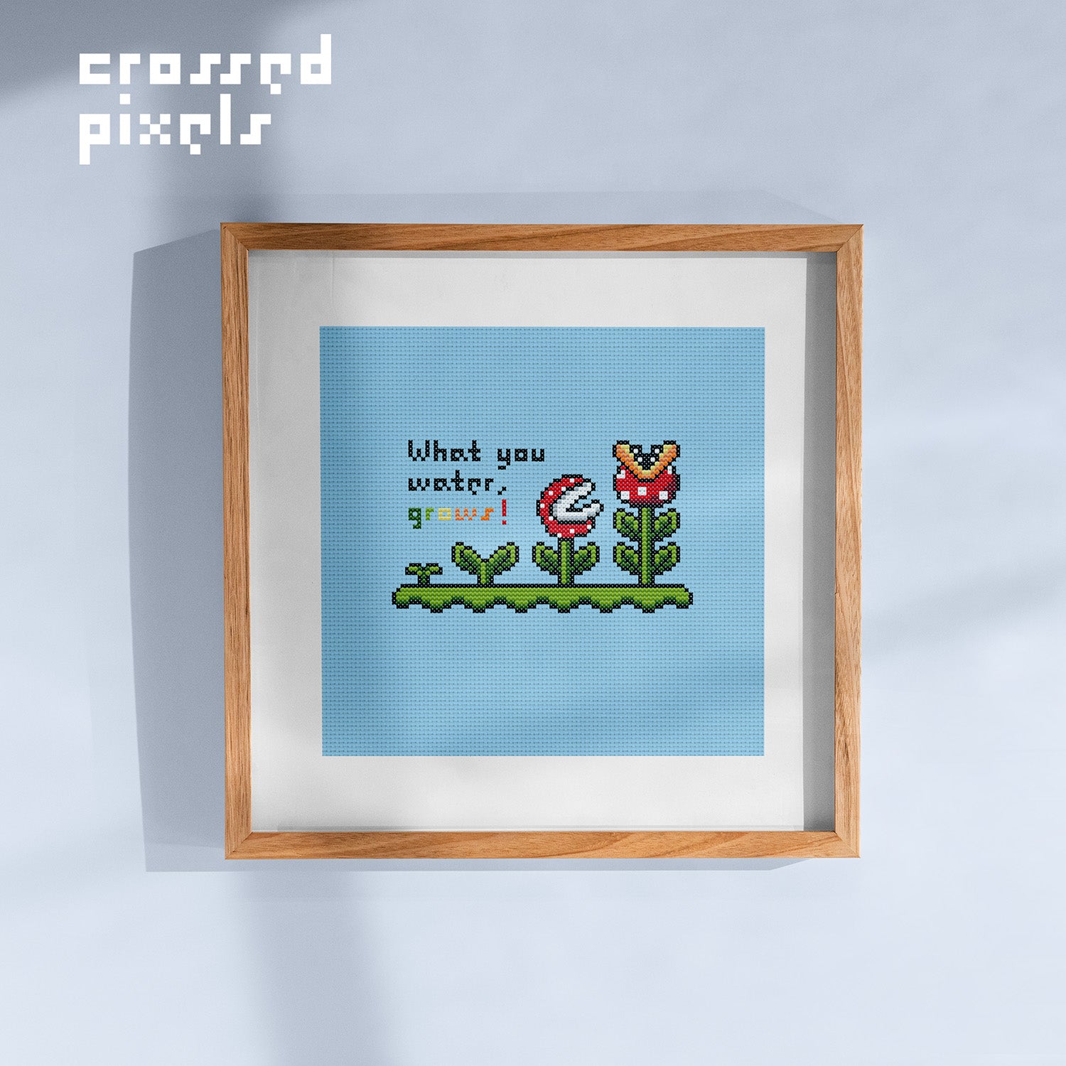 Pixel Art Cross Stitch Pattern Super Mario Piranha