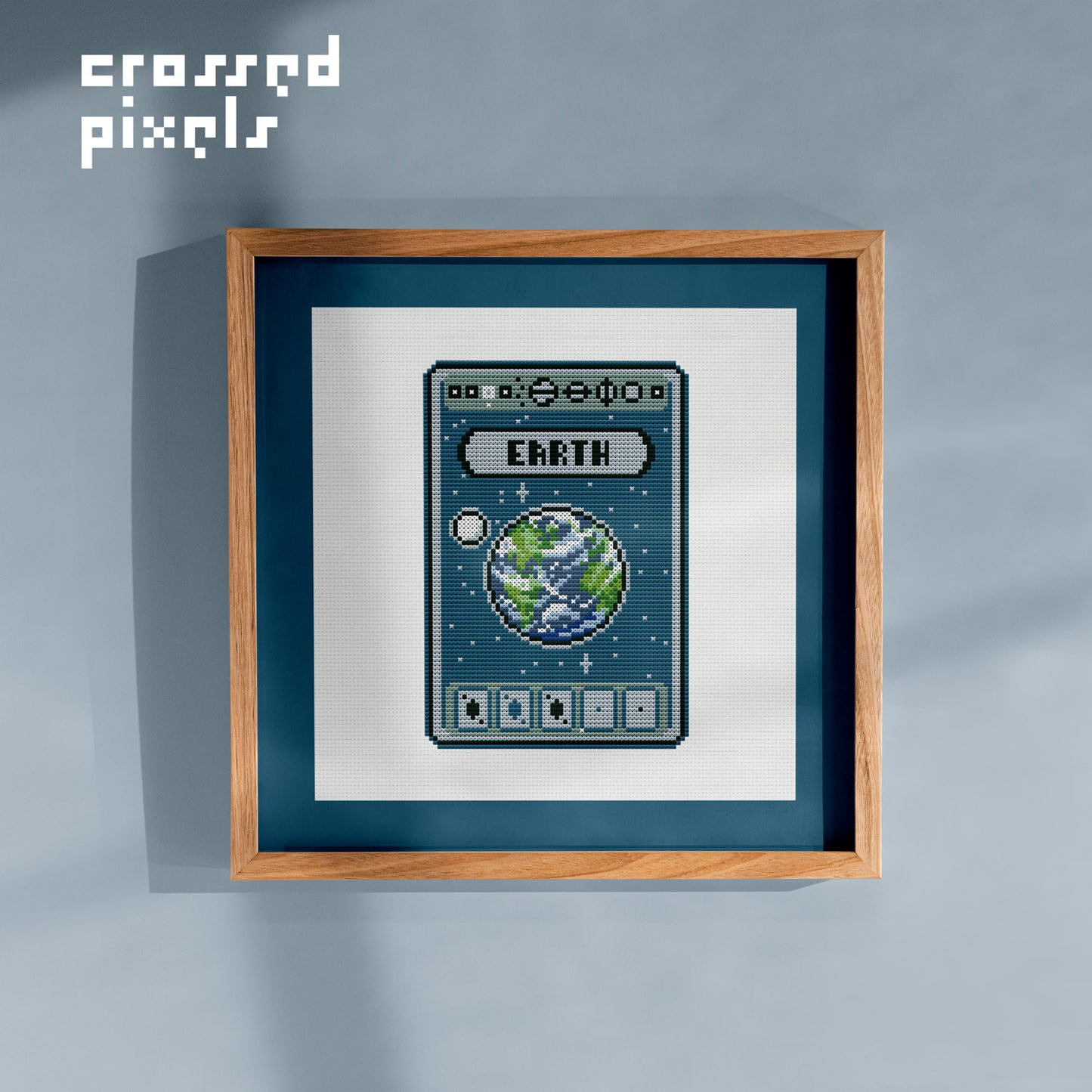 Cross Stitch pdf Pattern - Balatro Planet Cards Earth