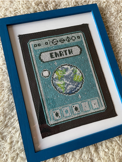 Cross Stitch pdf Pattern - Balatro Planet Cards Earth